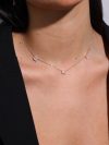 ⁦שרשרת בשיבוץ 3 אובלים⁩ – תמונה ⁦2⁩