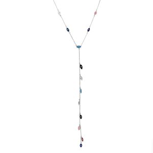 שרשרת עיניים צבעוניות עניבה נופלת