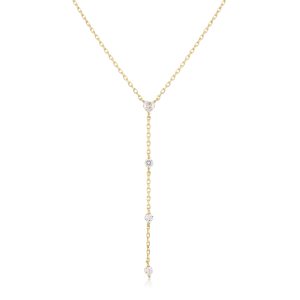 שרשרת עניבה נופלת בשיבוץ לב