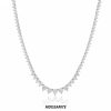 ⁦שרשרת טניס מדורגת moissanite כסף⁩ – תמונה ⁦3⁩