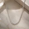 ⁦שרשרת טניס מדורגת moissanite כסף⁩ – תמונה ⁦2⁩