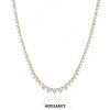 ⁦שרשרת טניס מדורגת moissanite זהב ⁩ – תמונה ⁦2⁩