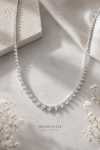 שרשרת טניס מדורגת moissanite כסף