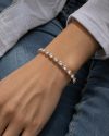 ⁦צמיד קשיח בשיבוץ טיפות moissanite  רוז⁩ – תמונה ⁦2⁩