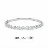 ⁦צמיד קשיח בשיבוץ טיפות moissanite כסף⁩ – תמונה ⁦2⁩